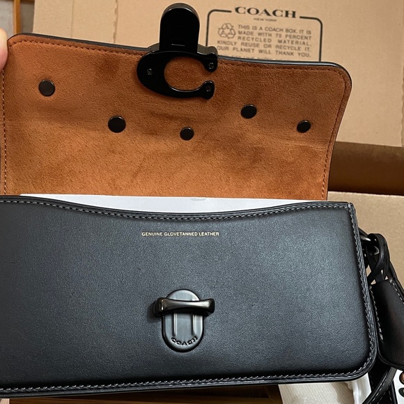 Coach Tea Rose Baguette Bag, Mini Cherry Charm & Skinny Id Floral Applique NWT - Picture 12 of 17